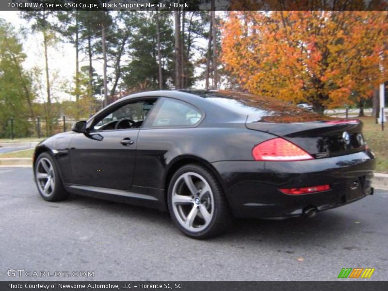 Black Sapphire Metallic / Black 2010 BMW 6 Series 650i Coupe