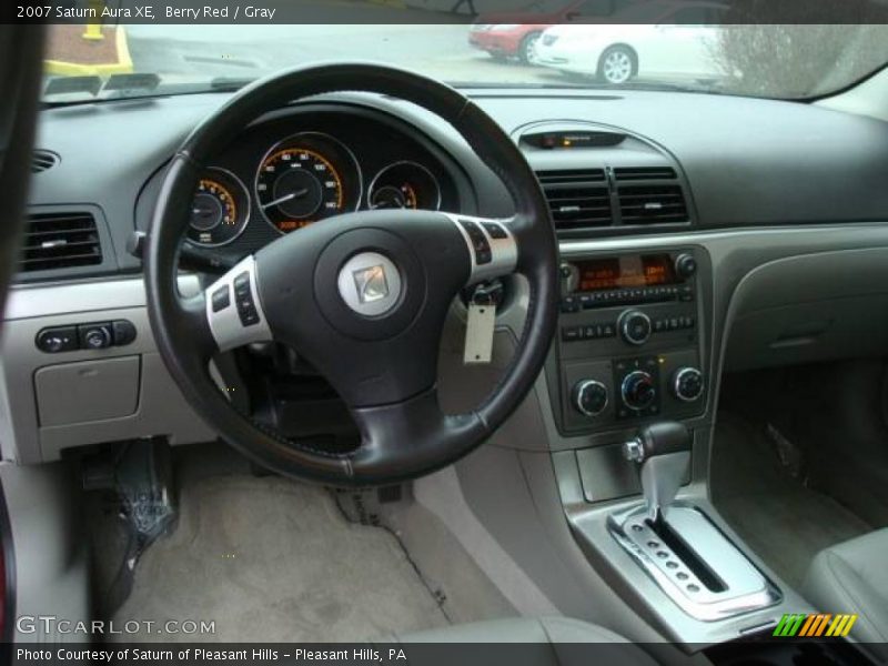 Berry Red / Gray 2007 Saturn Aura XE
