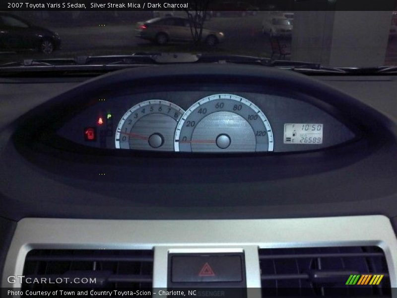 Silver Streak Mica / Dark Charcoal 2007 Toyota Yaris S Sedan