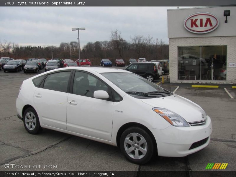 Super White / Gray 2008 Toyota Prius Hybrid