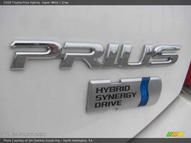 Super White / Gray 2008 Toyota Prius Hybrid