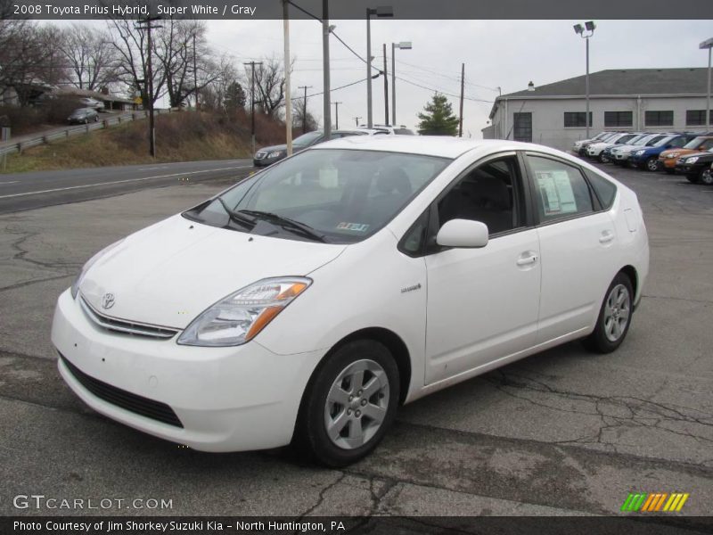 Super White / Gray 2008 Toyota Prius Hybrid