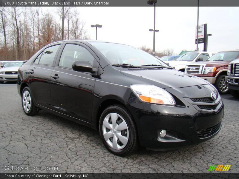 Black Sand Pearl / Dark Charcoal 2008 Toyota Yaris Sedan