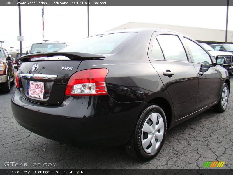 Black Sand Pearl / Dark Charcoal 2008 Toyota Yaris Sedan