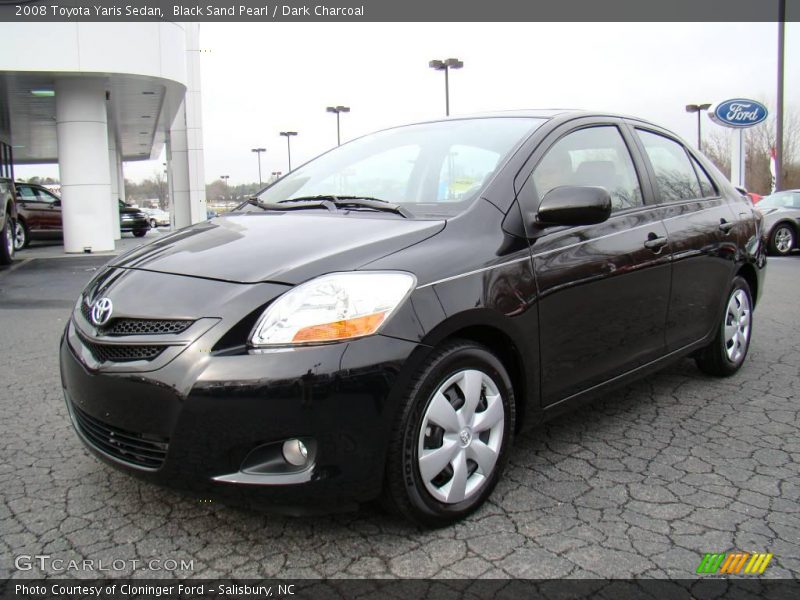 Black Sand Pearl / Dark Charcoal 2008 Toyota Yaris Sedan
