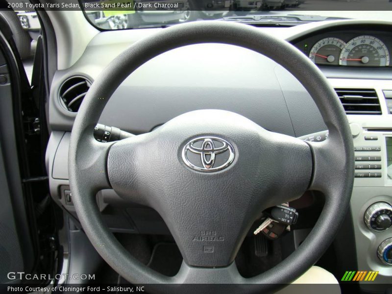 Black Sand Pearl / Dark Charcoal 2008 Toyota Yaris Sedan
