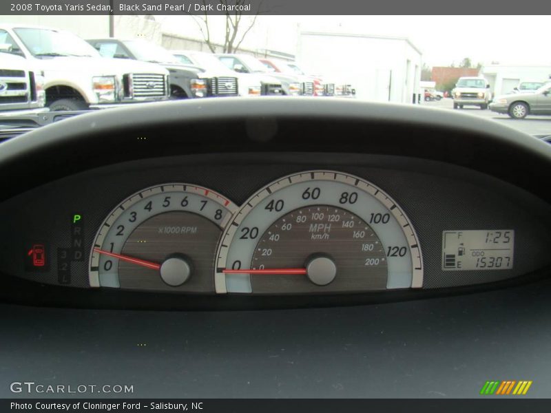 Black Sand Pearl / Dark Charcoal 2008 Toyota Yaris Sedan