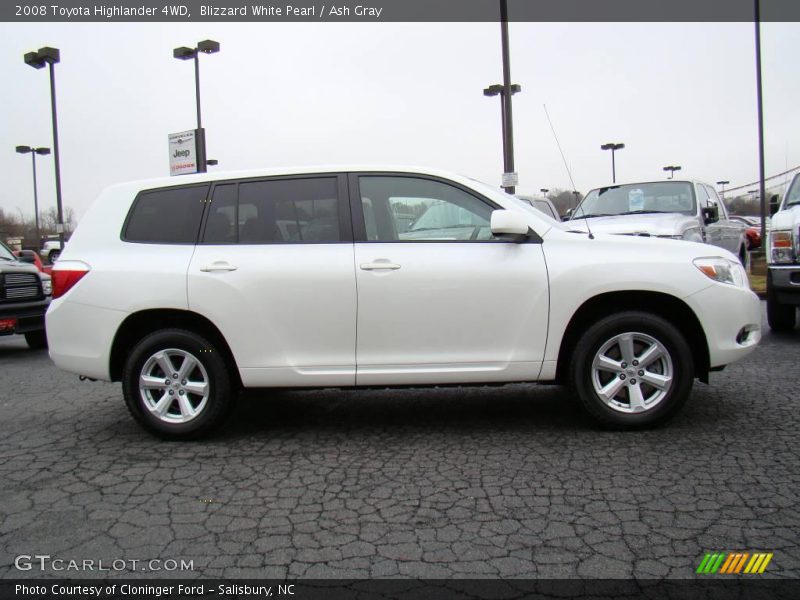 Blizzard White Pearl / Ash Gray 2008 Toyota Highlander 4WD