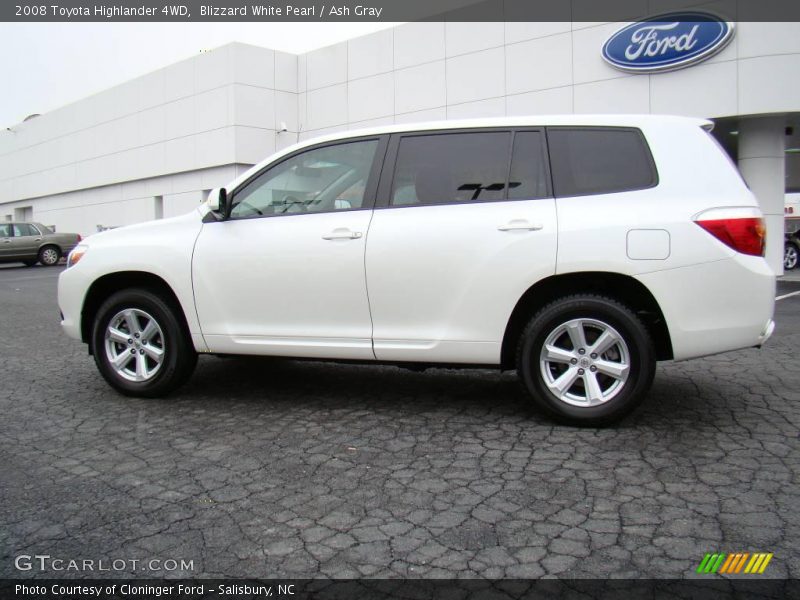 Blizzard White Pearl / Ash Gray 2008 Toyota Highlander 4WD