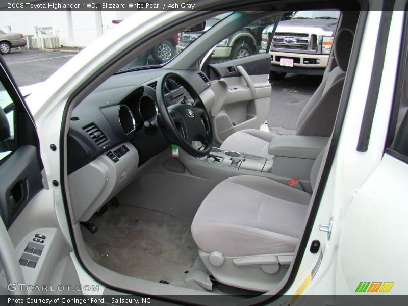 Blizzard White Pearl / Ash Gray 2008 Toyota Highlander 4WD