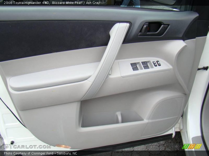 Blizzard White Pearl / Ash Gray 2008 Toyota Highlander 4WD