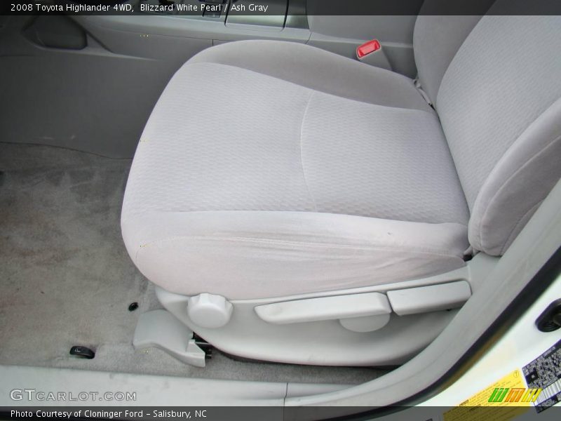 Blizzard White Pearl / Ash Gray 2008 Toyota Highlander 4WD