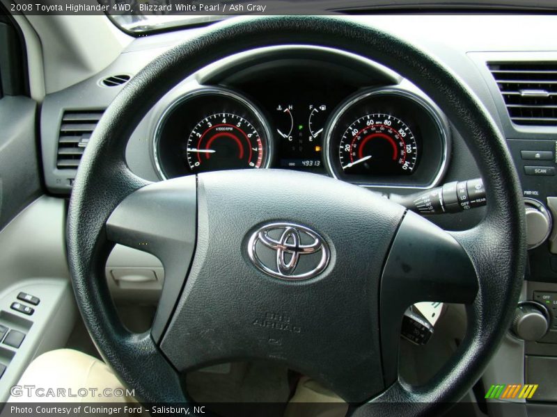 Blizzard White Pearl / Ash Gray 2008 Toyota Highlander 4WD