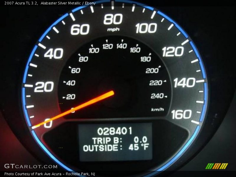 Alabaster Silver Metallic / Ebony 2007 Acura TL 3.2