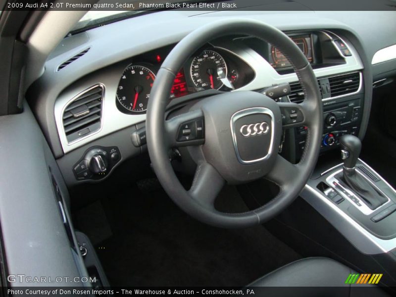 Phantom Black Pearl Effect / Black 2009 Audi A4 2.0T Premium quattro Sedan