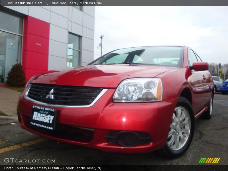 Rave Red Pearl / Medium Gray 2009 Mitsubishi Galant ES