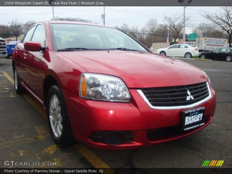 Rave Red Pearl / Medium Gray 2009 Mitsubishi Galant ES