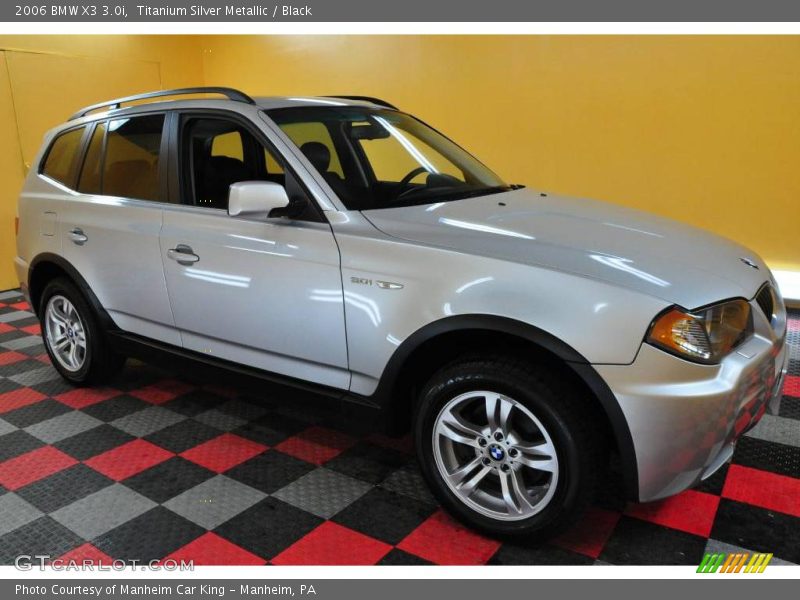 Titanium Silver Metallic / Black 2006 BMW X3 3.0i