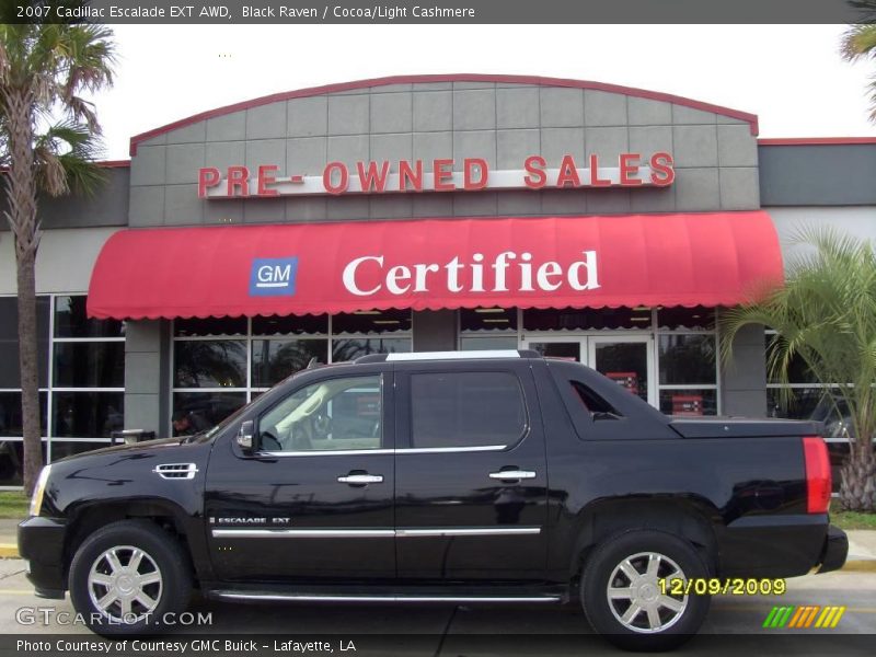Black Raven / Cocoa/Light Cashmere 2007 Cadillac Escalade EXT AWD