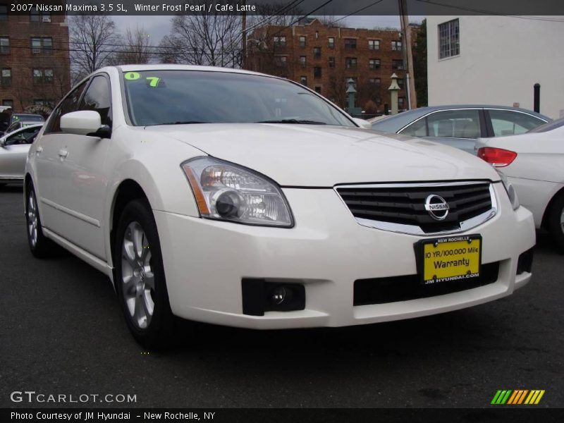 Winter Frost Pearl / Cafe Latte 2007 Nissan Maxima 3.5 SL