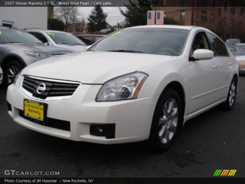 Winter Frost Pearl / Cafe Latte 2007 Nissan Maxima 3.5 SL