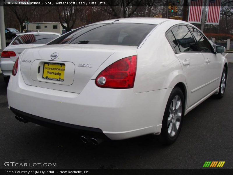 Winter Frost Pearl / Cafe Latte 2007 Nissan Maxima 3.5 SL