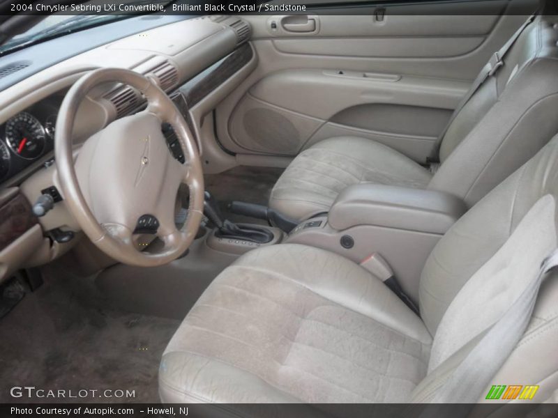 Brilliant Black Crystal / Sandstone 2004 Chrysler Sebring LXi Convertible