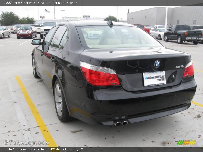 Jet Black / Beige 2007 BMW 5 Series 525i Sedan