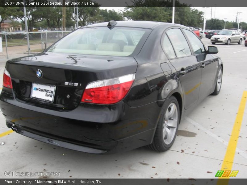 Jet Black / Beige 2007 BMW 5 Series 525i Sedan
