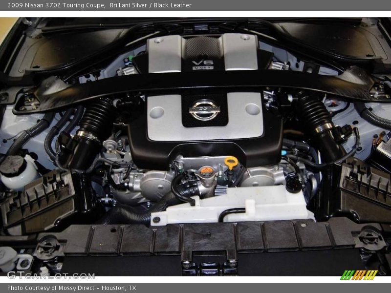 Brilliant Silver / Black Leather 2009 Nissan 370Z Touring Coupe