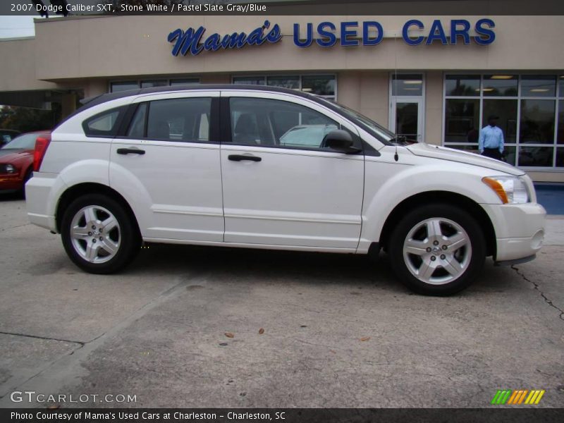 Stone White / Pastel Slate Gray/Blue 2007 Dodge Caliber SXT