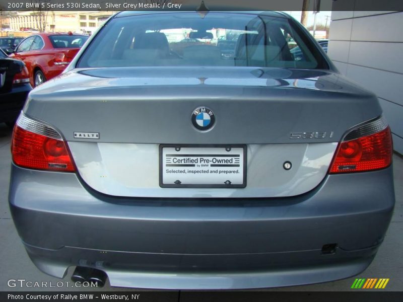 Silver Grey Metallic / Grey 2007 BMW 5 Series 530i Sedan