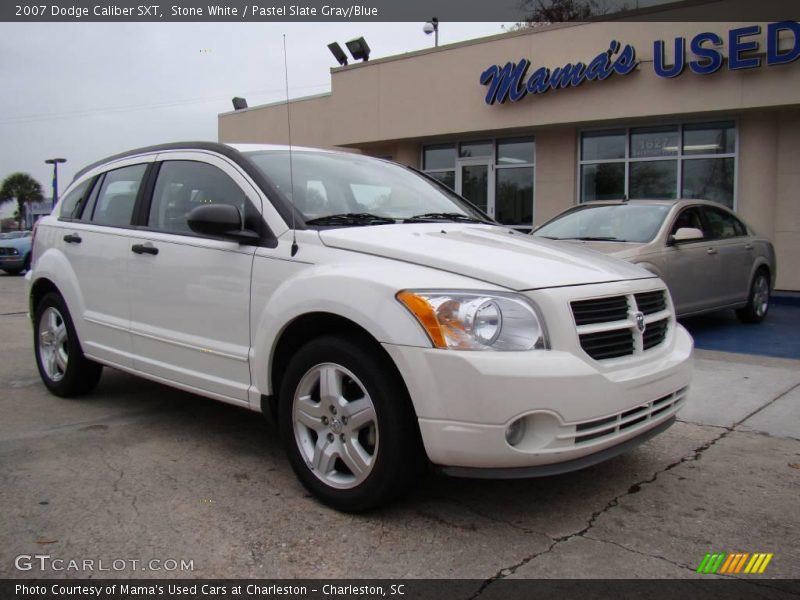 Stone White / Pastel Slate Gray/Blue 2007 Dodge Caliber SXT