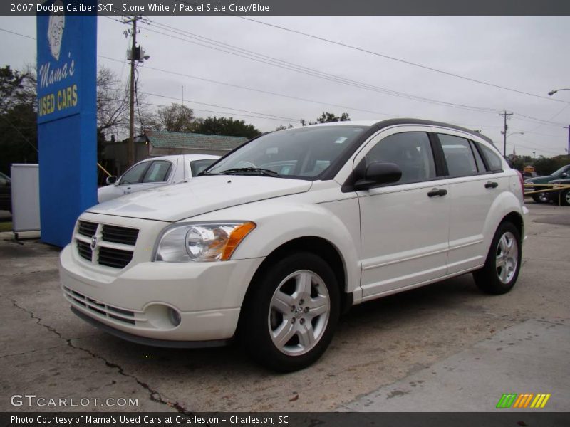 Stone White / Pastel Slate Gray/Blue 2007 Dodge Caliber SXT