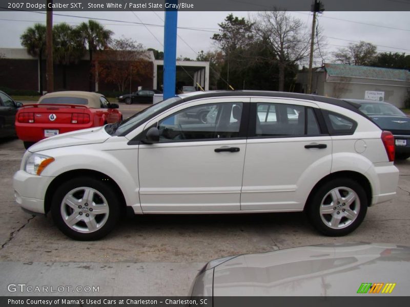 Stone White / Pastel Slate Gray/Blue 2007 Dodge Caliber SXT