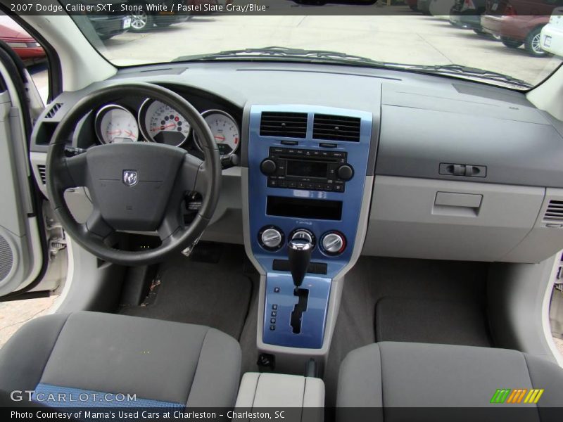 Stone White / Pastel Slate Gray/Blue 2007 Dodge Caliber SXT