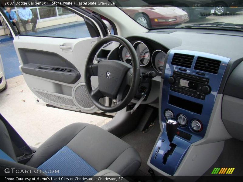 Stone White / Pastel Slate Gray/Blue 2007 Dodge Caliber SXT
