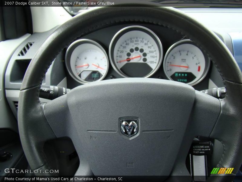 Stone White / Pastel Slate Gray/Blue 2007 Dodge Caliber SXT