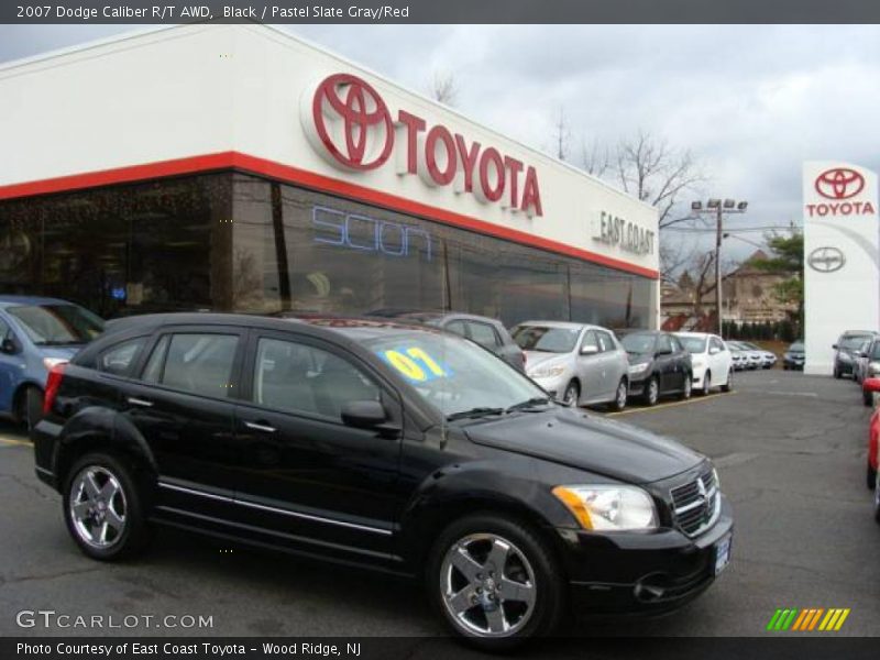 Black / Pastel Slate Gray/Red 2007 Dodge Caliber R/T AWD
