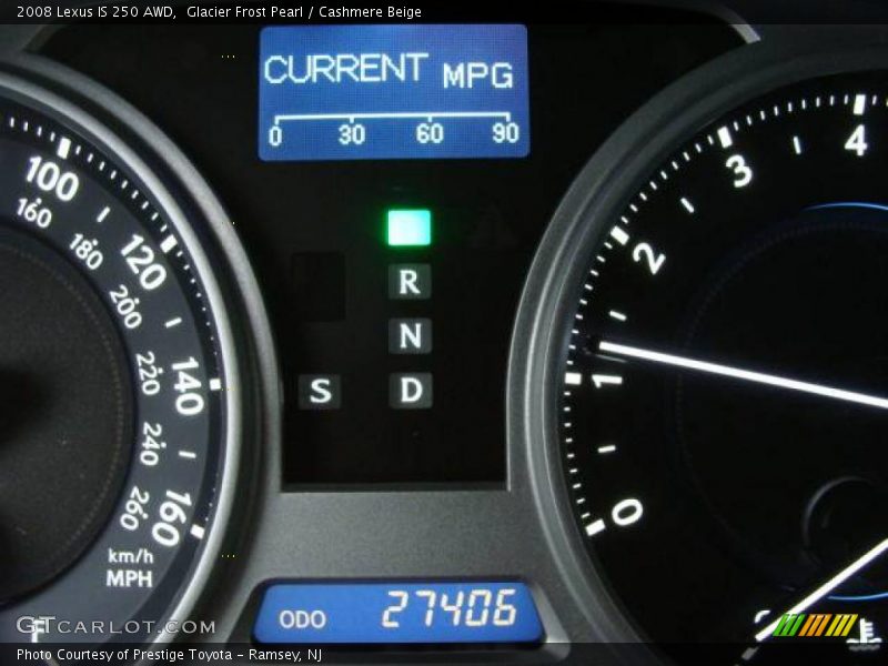 Glacier Frost Pearl / Cashmere Beige 2008 Lexus IS 250 AWD