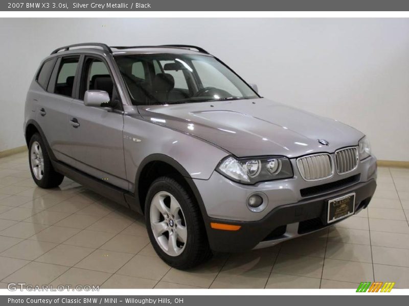 Silver Grey Metallic / Black 2007 BMW X3 3.0si