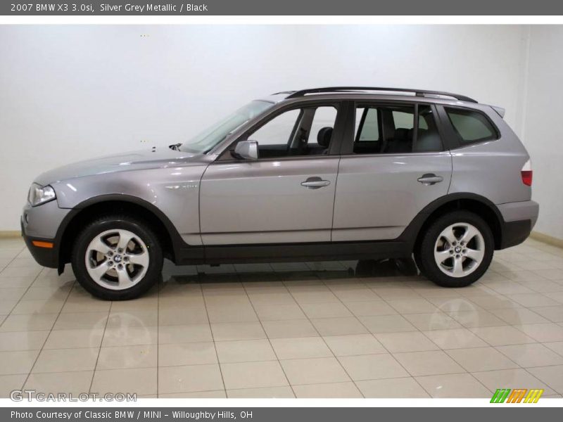 Silver Grey Metallic / Black 2007 BMW X3 3.0si