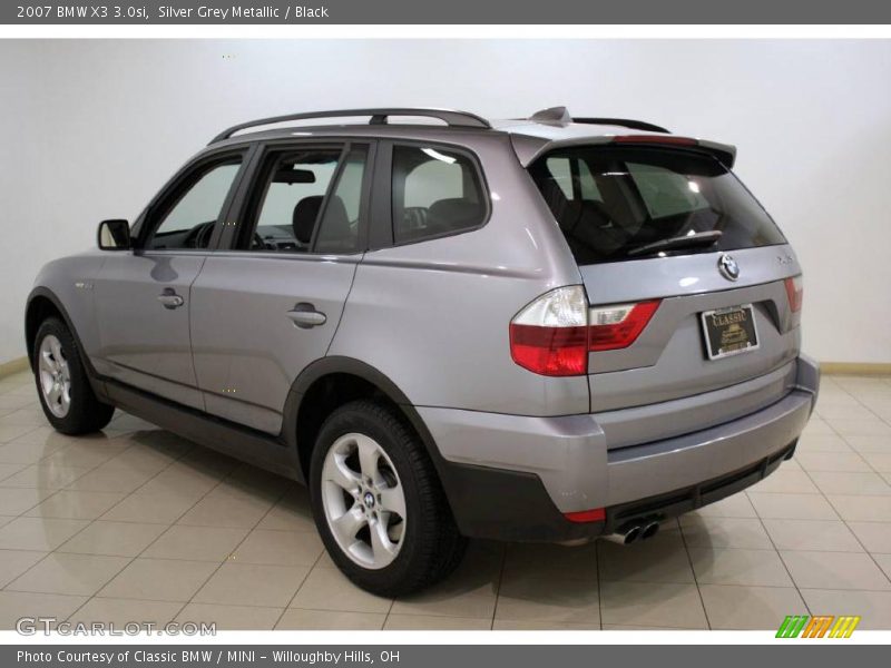 Silver Grey Metallic / Black 2007 BMW X3 3.0si