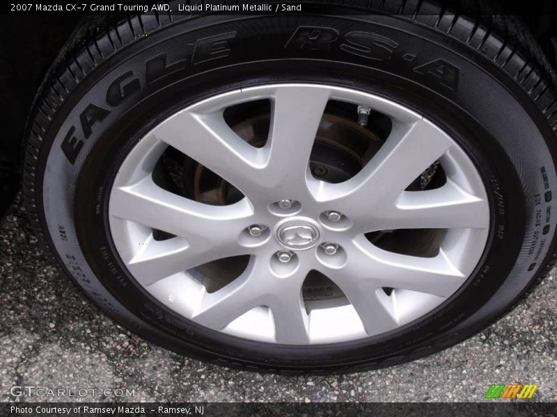 Liquid Platinum Metallic / Sand 2007 Mazda CX-7 Grand Touring AWD