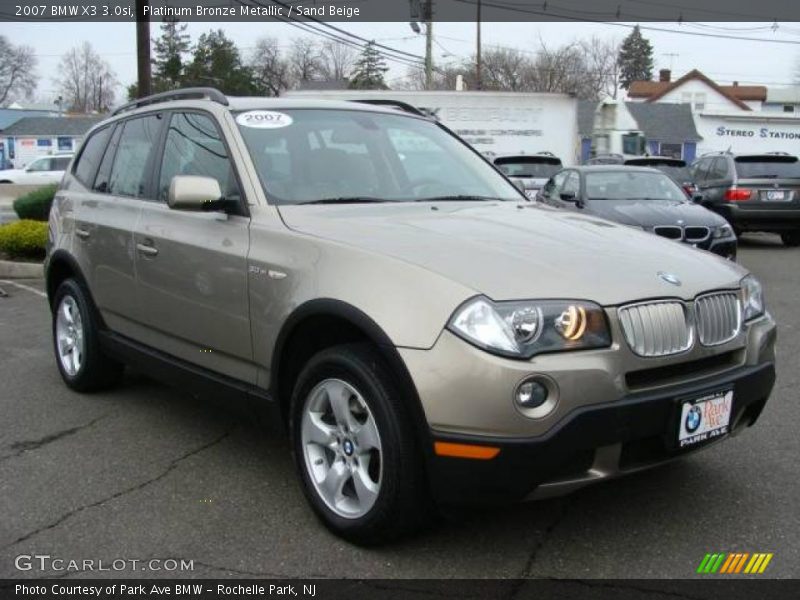 Platinum Bronze Metallic / Sand Beige 2007 BMW X3 3.0si