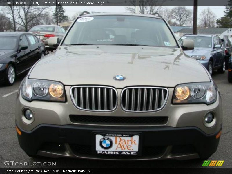 Platinum Bronze Metallic / Sand Beige 2007 BMW X3 3.0si