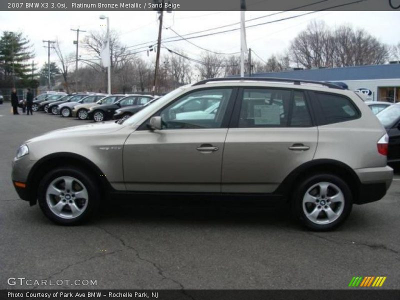 Platinum Bronze Metallic / Sand Beige 2007 BMW X3 3.0si