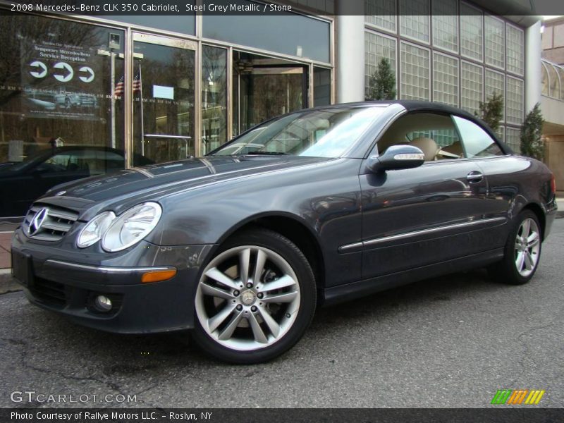 Steel Grey Metallic / Stone 2008 Mercedes-Benz CLK 350 Cabriolet