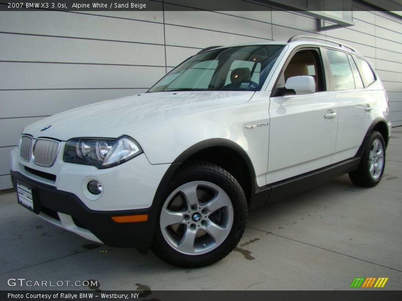 Alpine White / Sand Beige 2007 BMW X3 3.0si