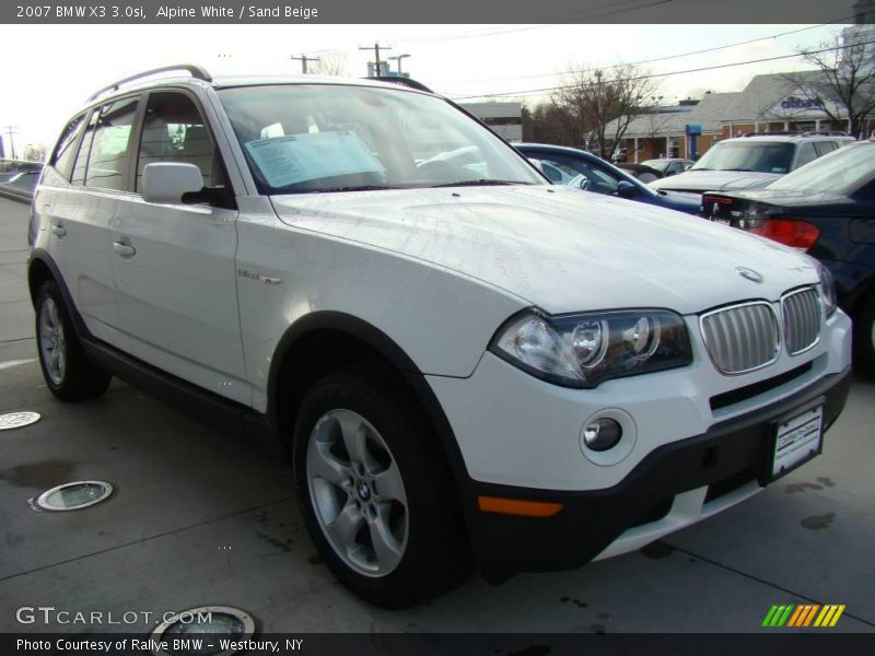 Alpine White / Sand Beige 2007 BMW X3 3.0si